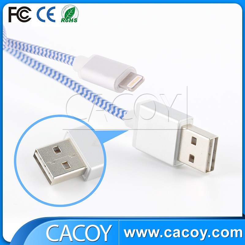 Reversible USB braided mfi cable